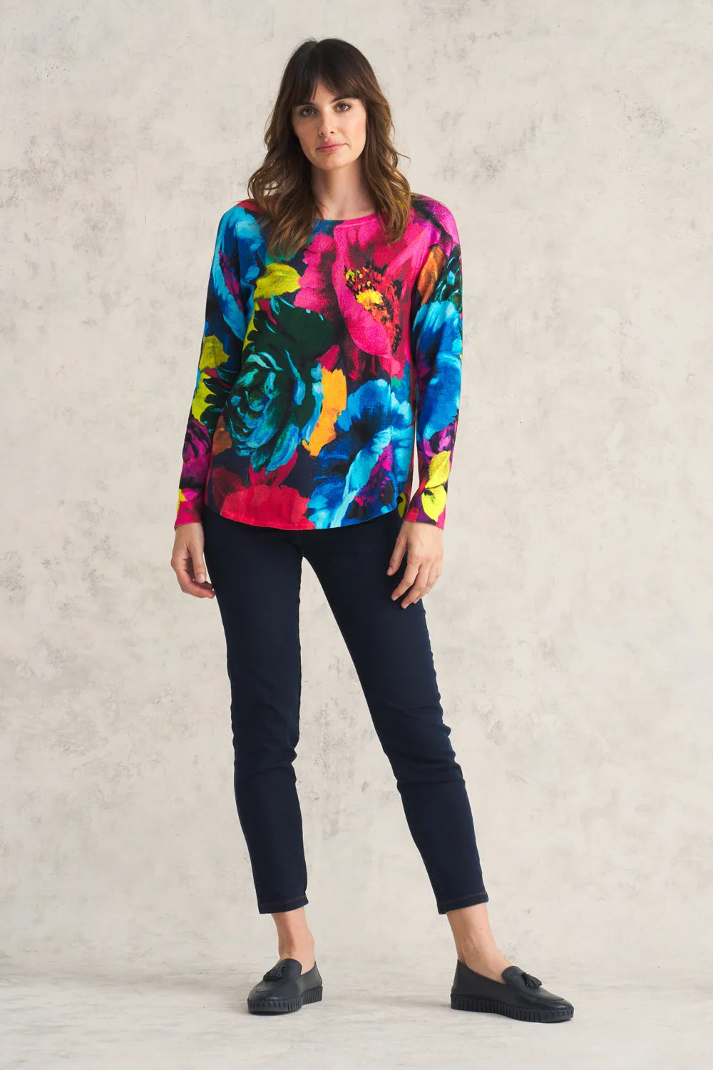 Printed Cotton Jumper - Oversized Floral
