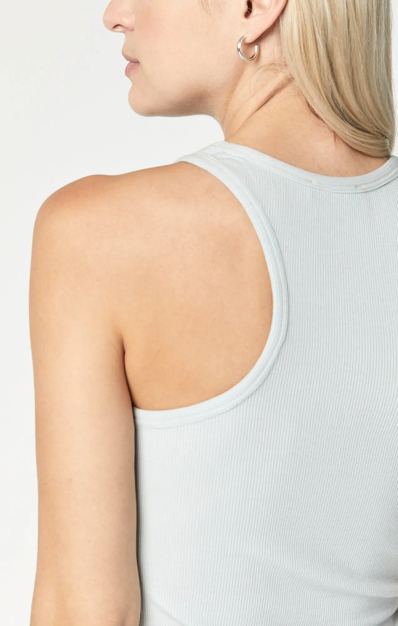 RACER BACK TANK TOP IN SAGE NATURAL DYE