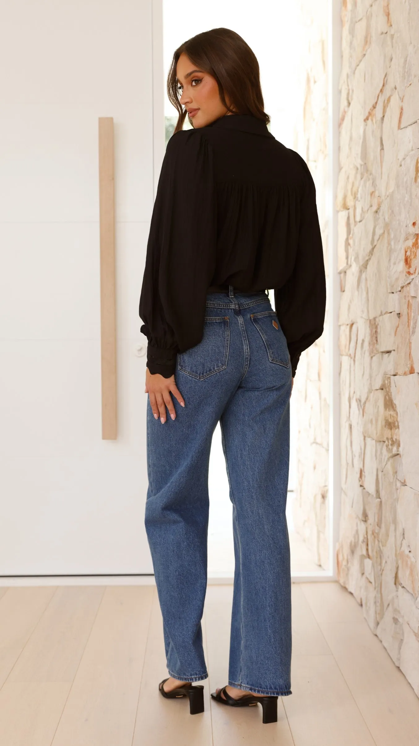 Rahma Button Up Shirt - Black
