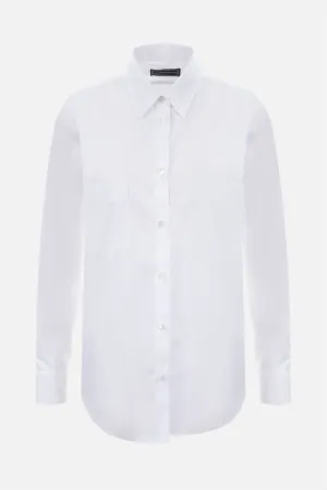 relaxed-fit poplin shirt
