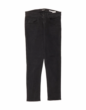 REPLAY Mens Willbi Regular Slim Jeans W31 L31 Black Cotton
