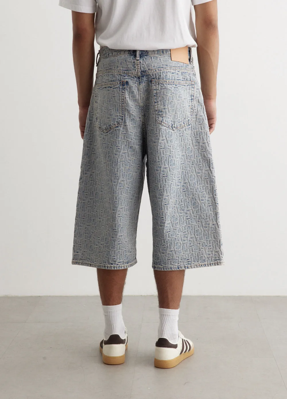 Rudda Denim Monogram Shorts