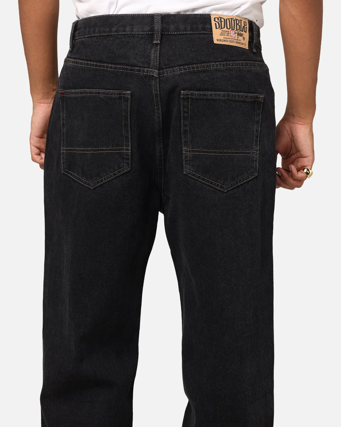 S Double Denim Standard Jeans Black Wash