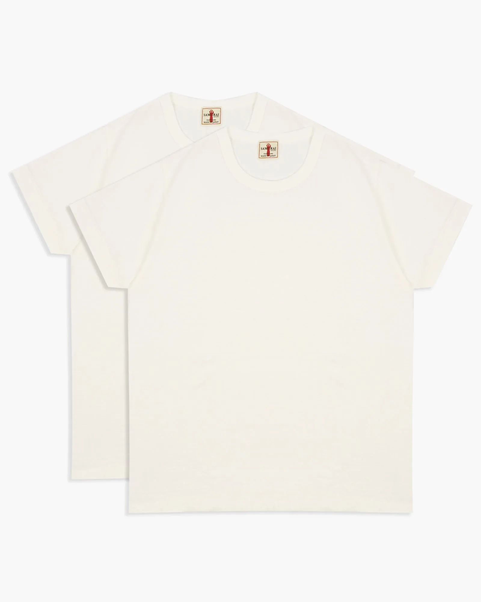 Samurai Jeans SJ2PST-CREW 2-Pack Loopwheel Tees - White