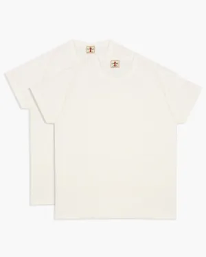 Samurai Jeans SJ2PST-CREW 2-Pack Loopwheel Tees - White