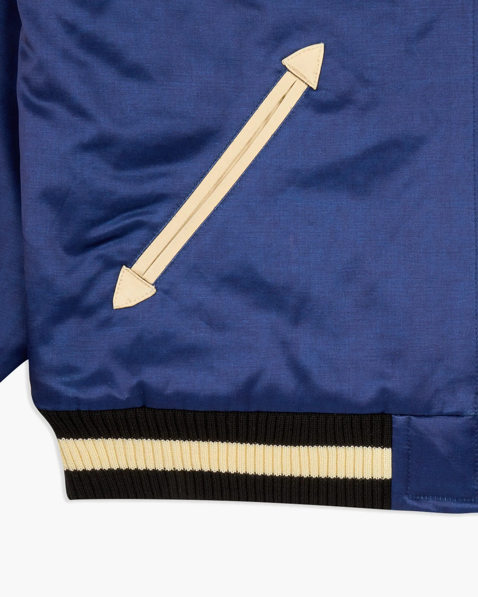 Samurai Jeans SJSKJ24 'Sukajan' Embroidered Satin Souvenir Jacket - Indigo