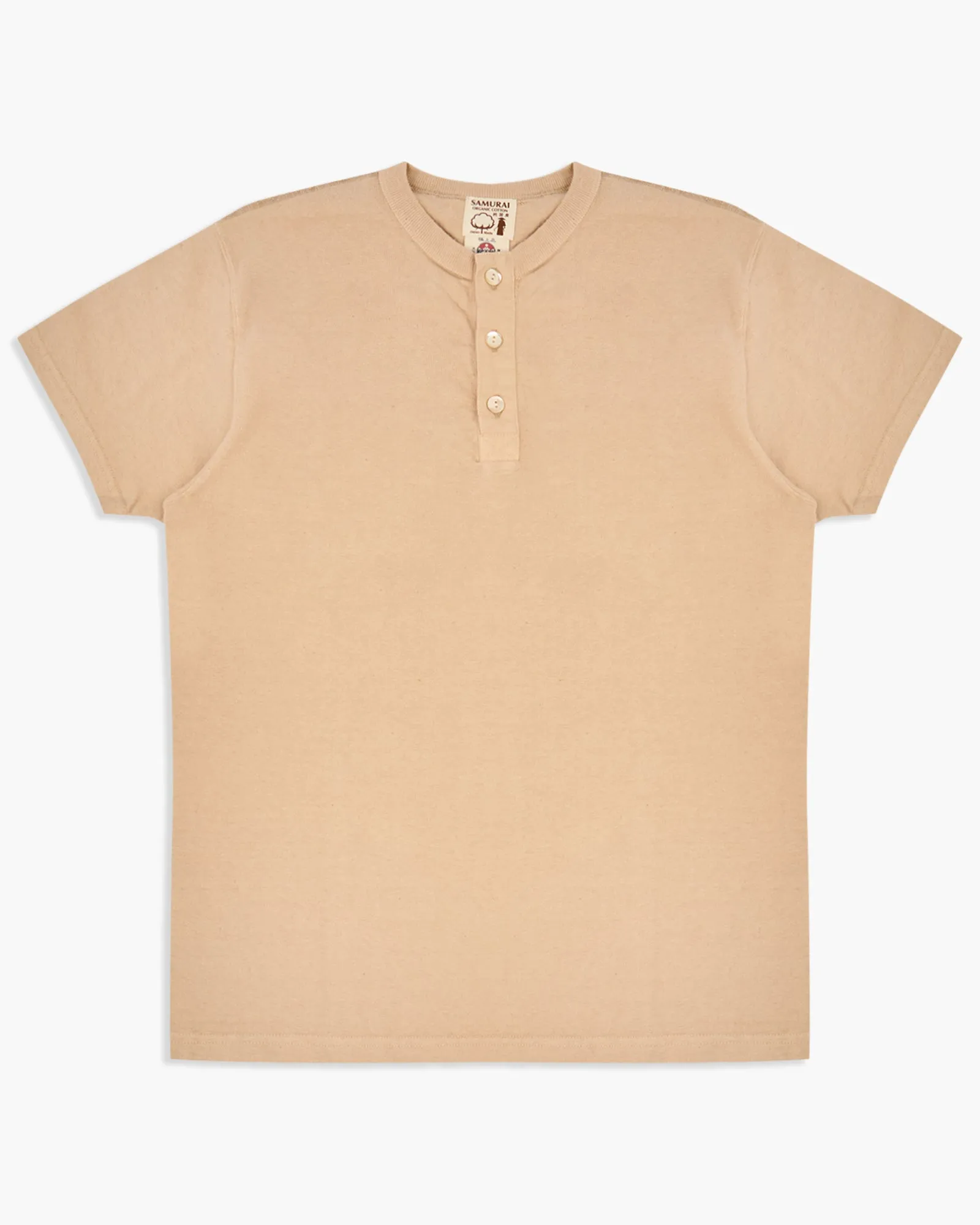 Samurai Jeans SJST-SC02 Japanese Cotton Henley - Kuri Light