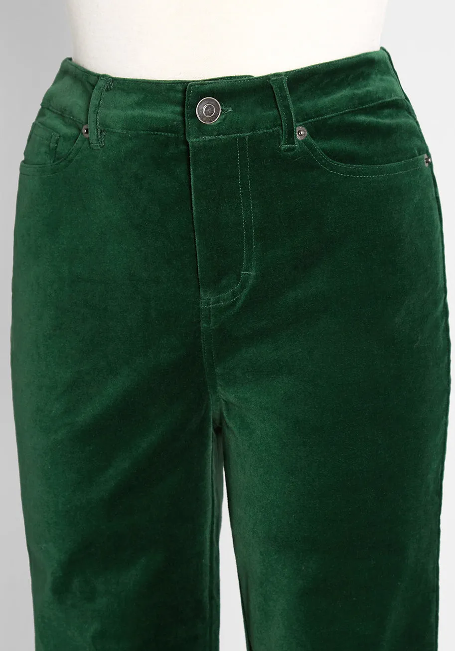 Seasonal Svelte Velvet Skinny Pants