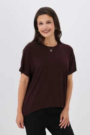 Shine On Essential Comfort Tee Chocolate
