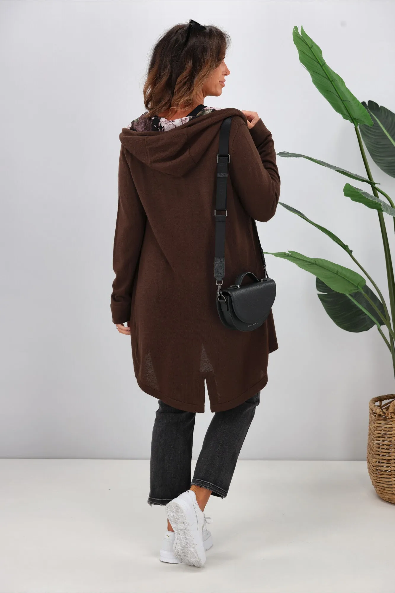 Shine On Label Big Dreams Merino Cardigan Chocolate