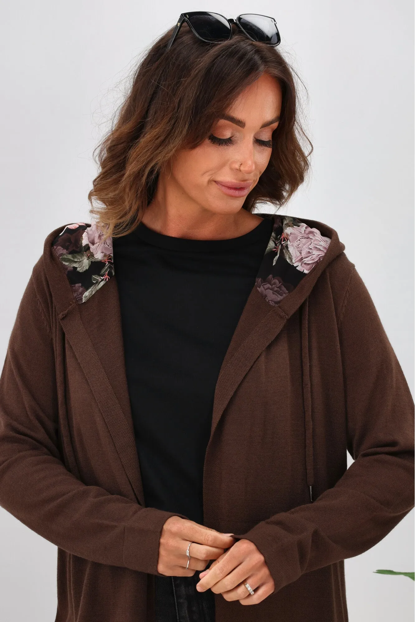 Shine On Label Big Dreams Merino Cardigan Chocolate