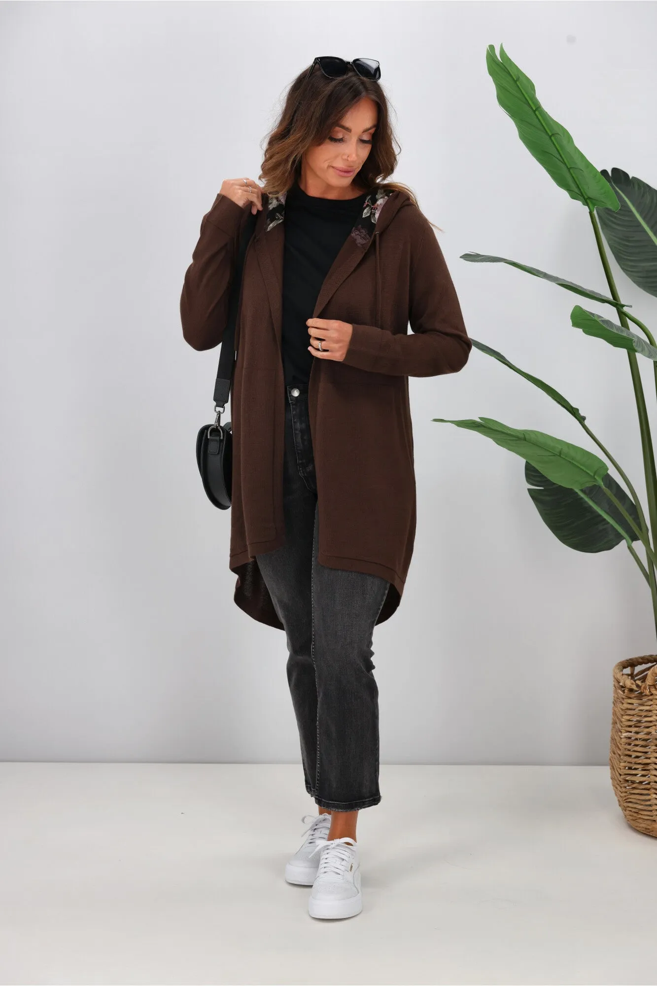 Shine On Label Big Dreams Merino Cardigan Chocolate