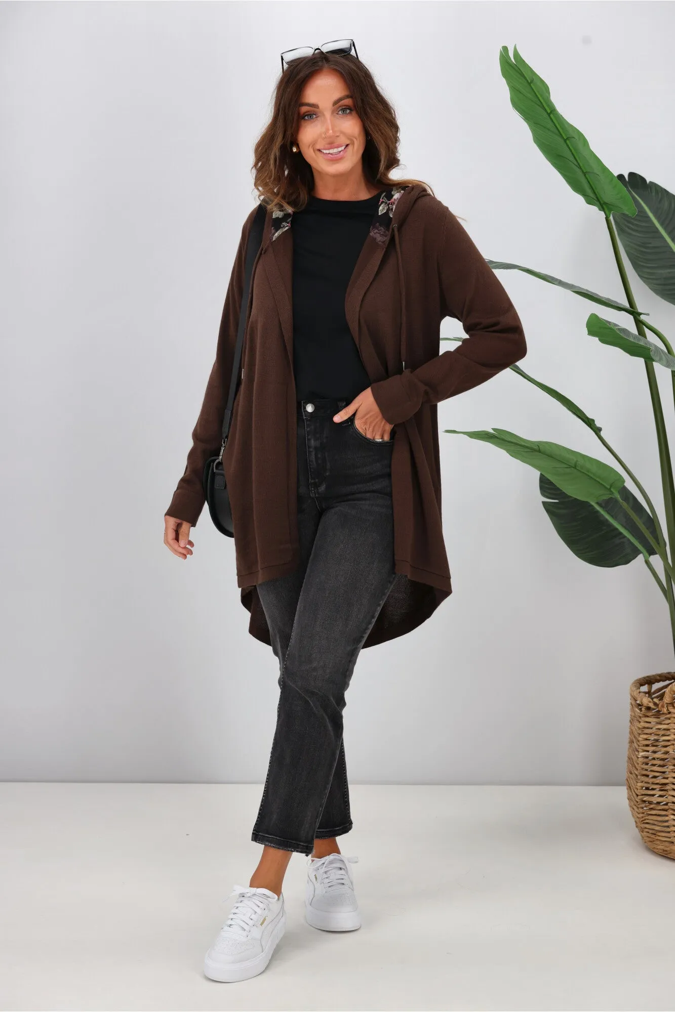 Shine On Label Big Dreams Merino Cardigan Chocolate