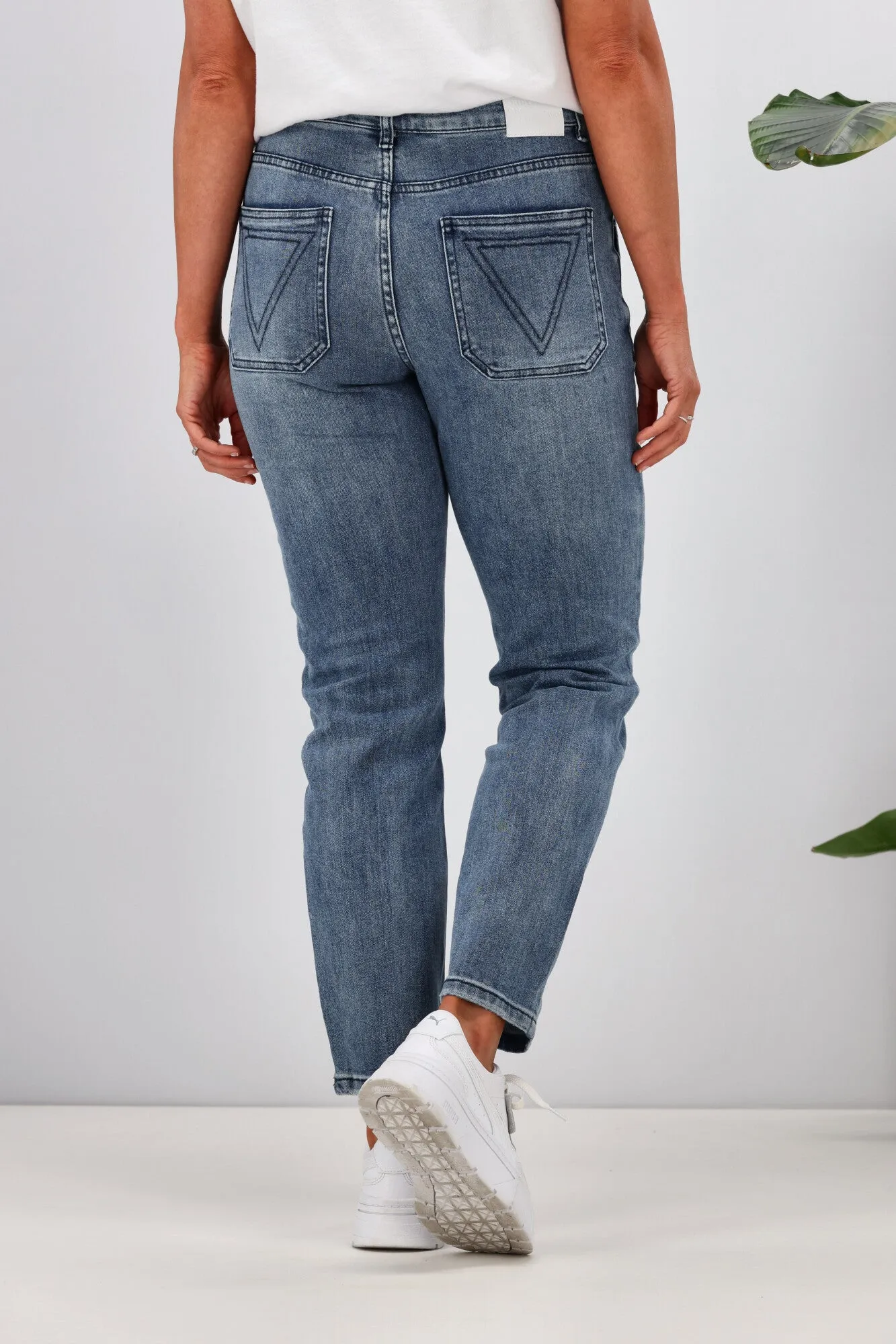 Shine On Label Hudson Utility Straight Jean Washed Blue
