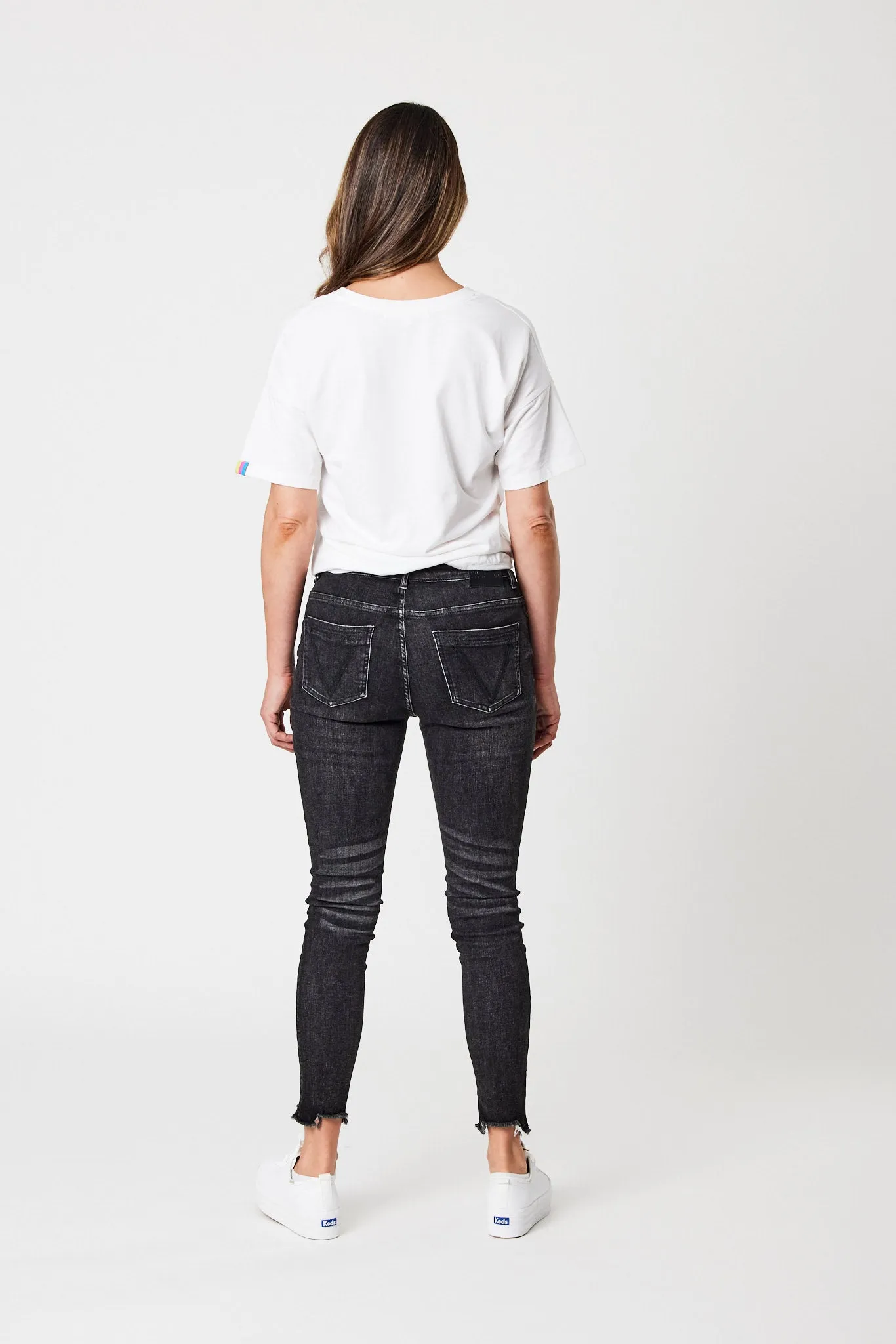 Shine On Label Smith Washed Black Skinny jean