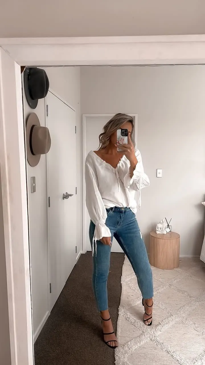 Shine On Label Tomas Cropped Skinny Stepped Hem Jean