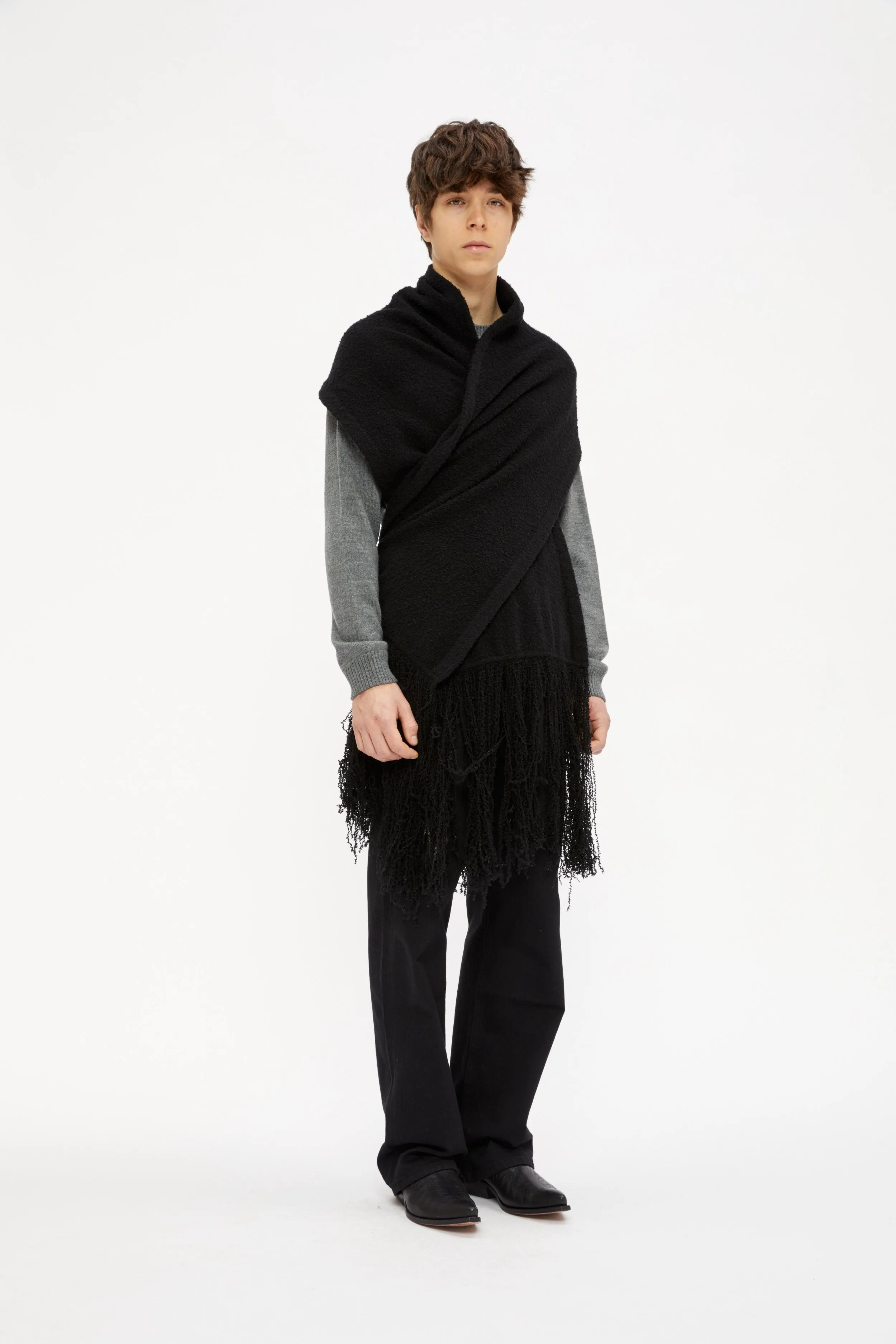 Sile wool scarf Black