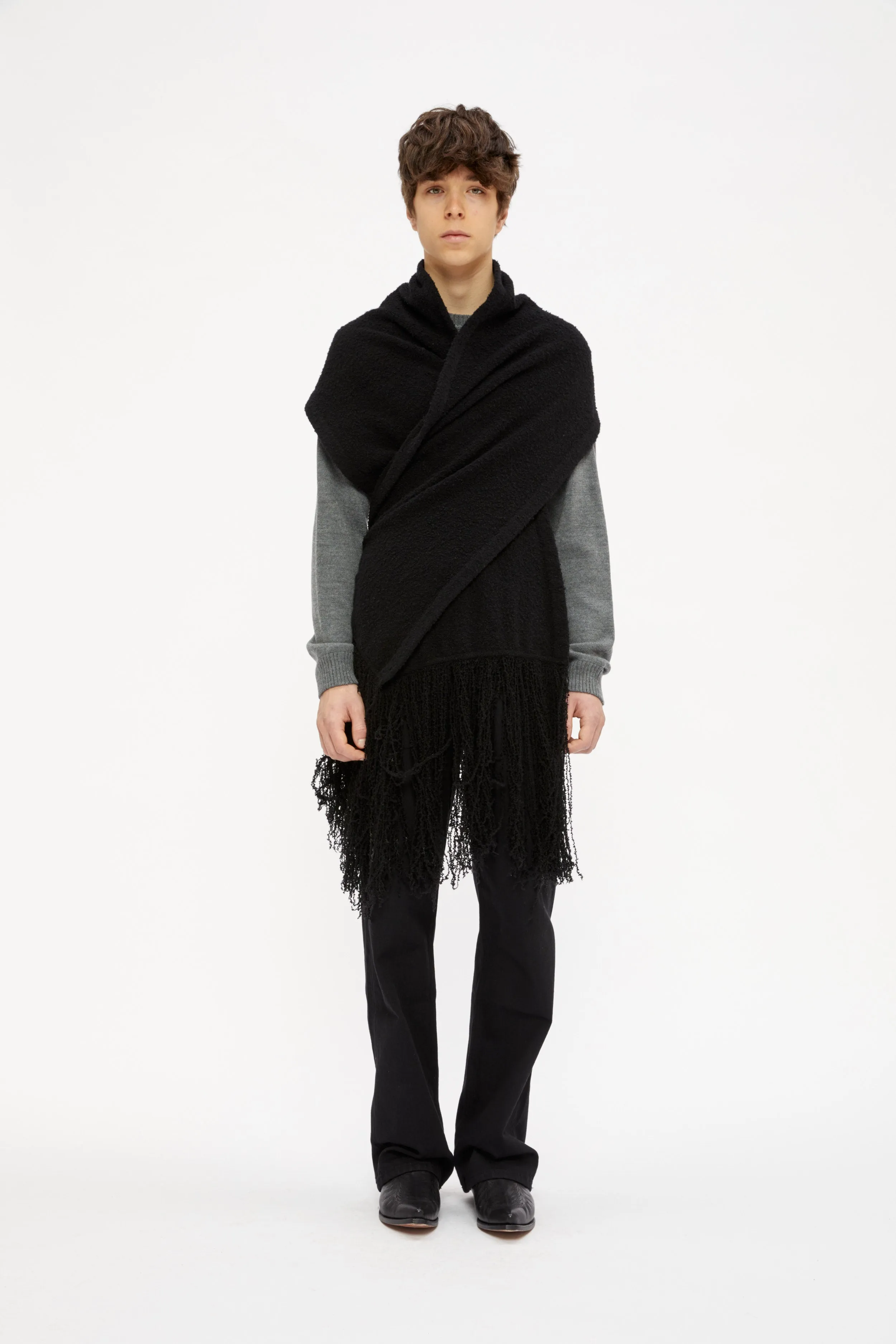Sile wool scarf Black