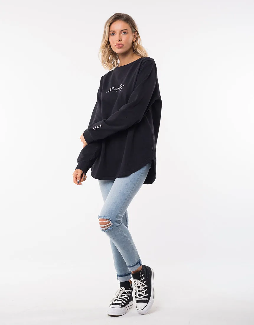 Silent Theory Obstructed Crew Washed Black