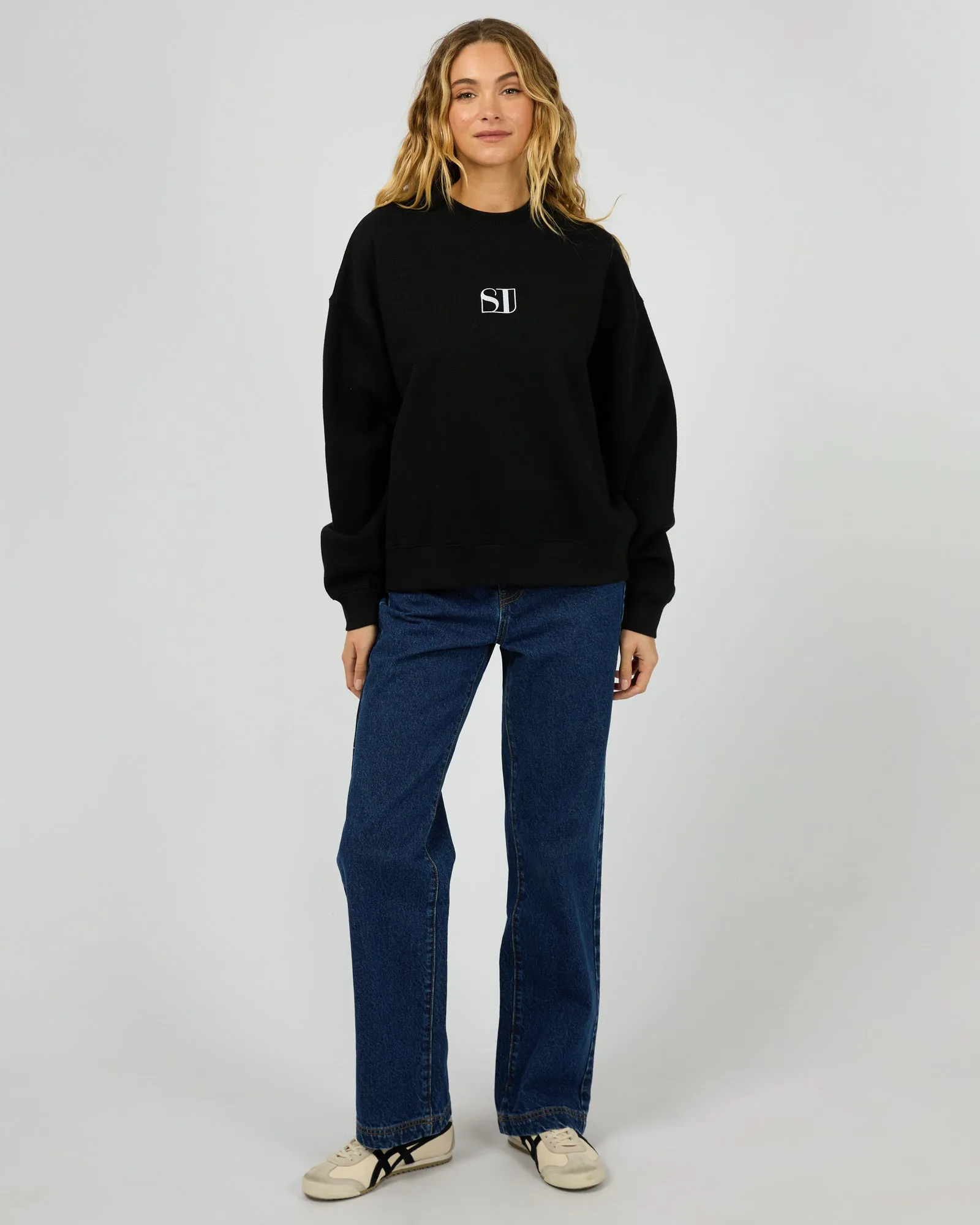 Silent Theory Silent Luxe Crew Black