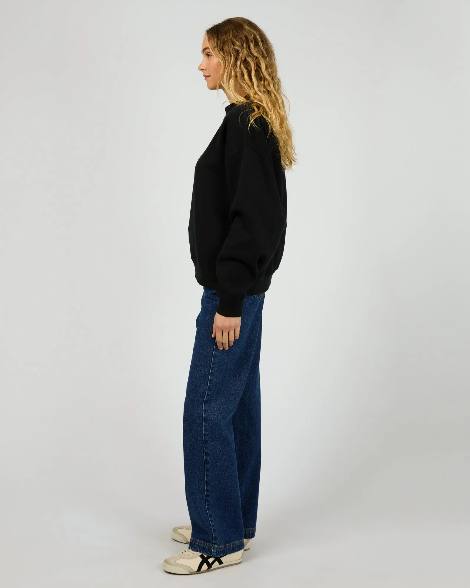 Silent Theory Silent Luxe Crew Black