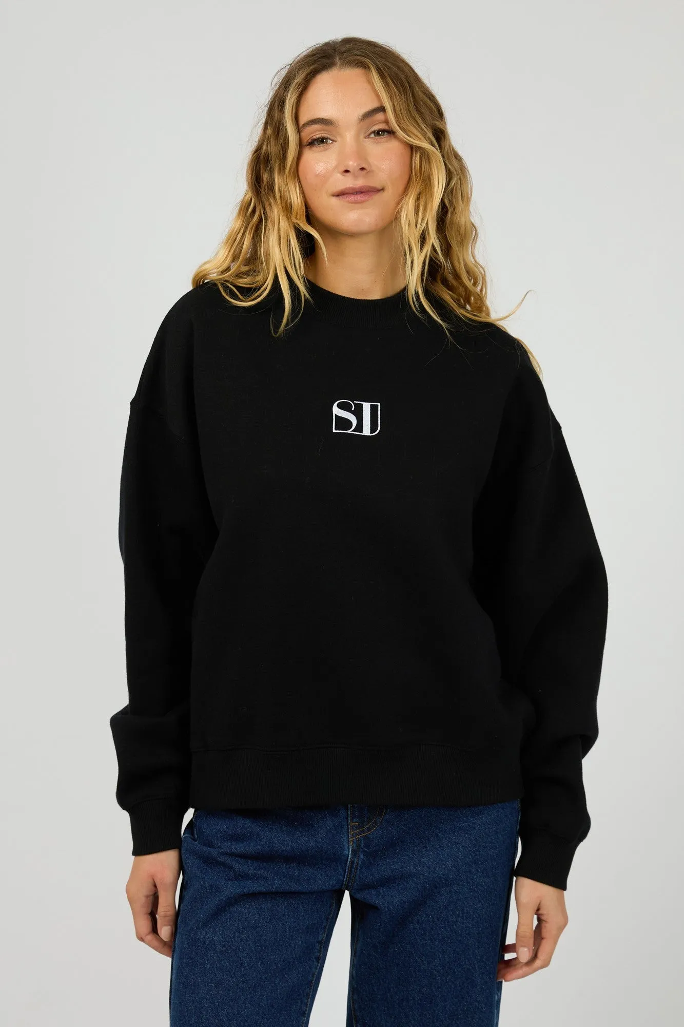 Silent Theory Silent Luxe Crew Black