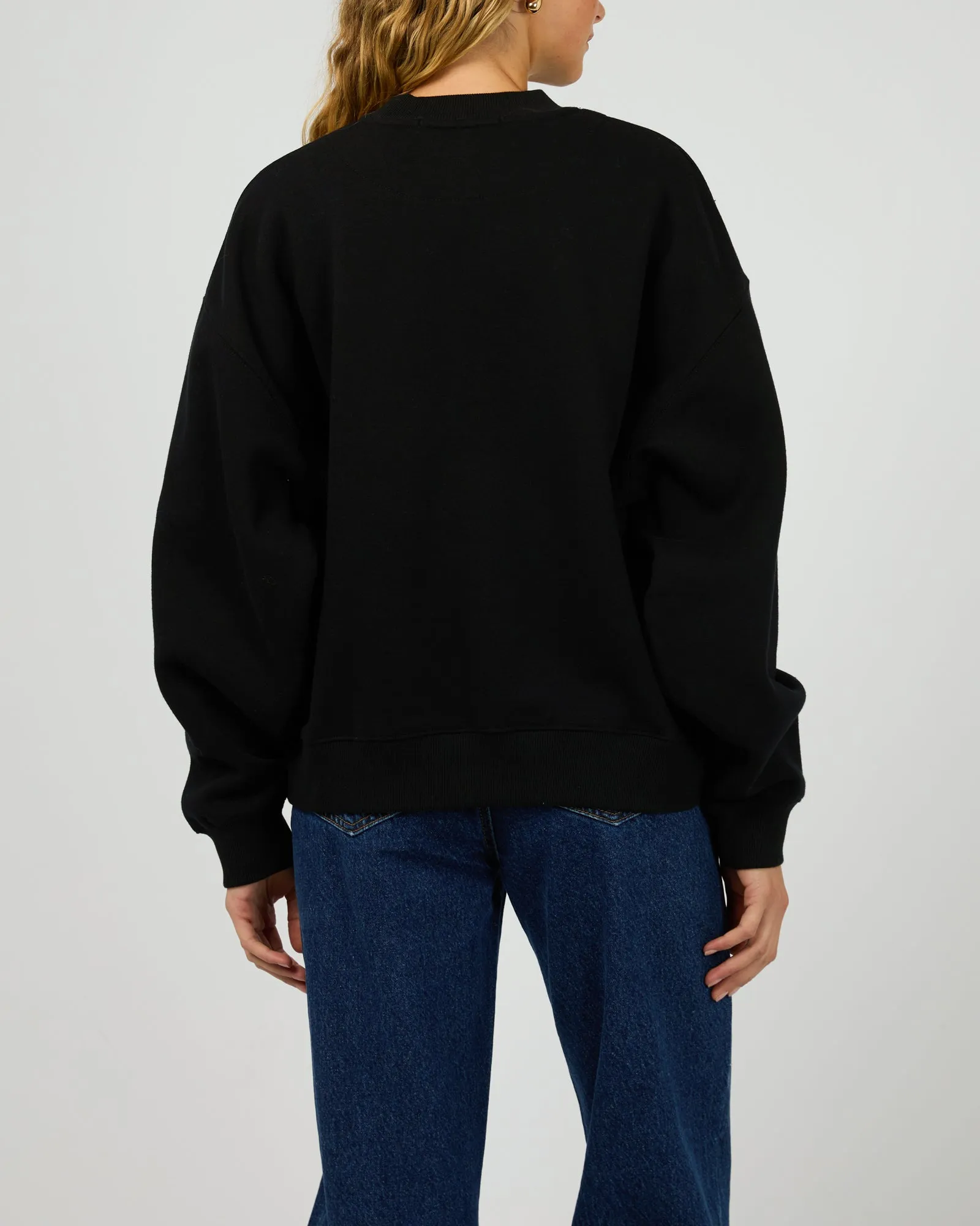 Silent Theory Silent Luxe Crew Black