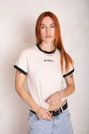 Skull Ringer Baby Tee