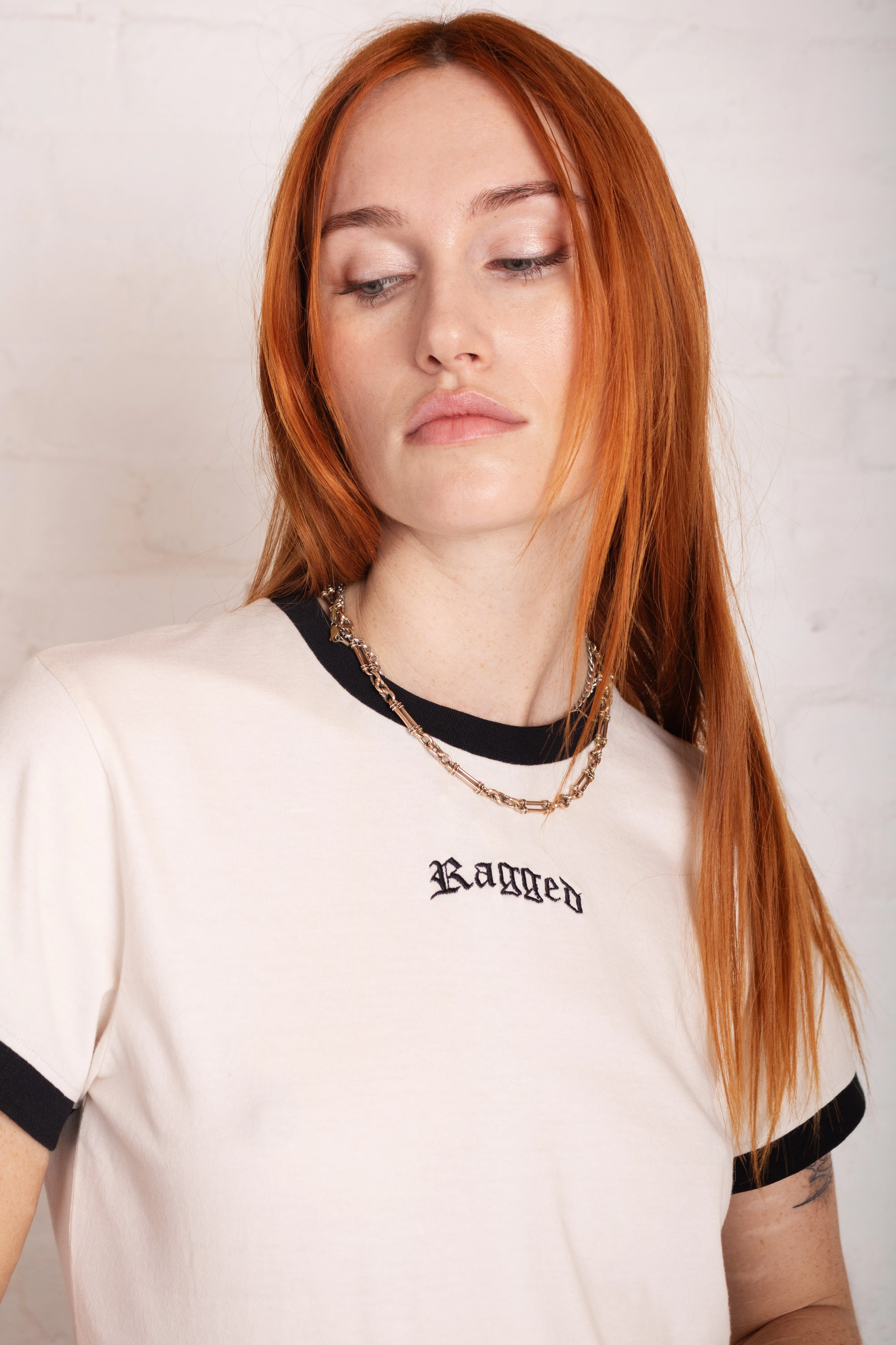 Skull Ringer Baby Tee