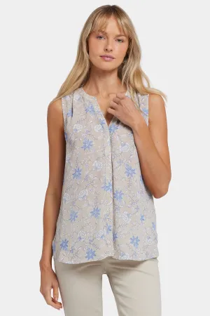 Sleeveless Pintuck Blouse - Antonia