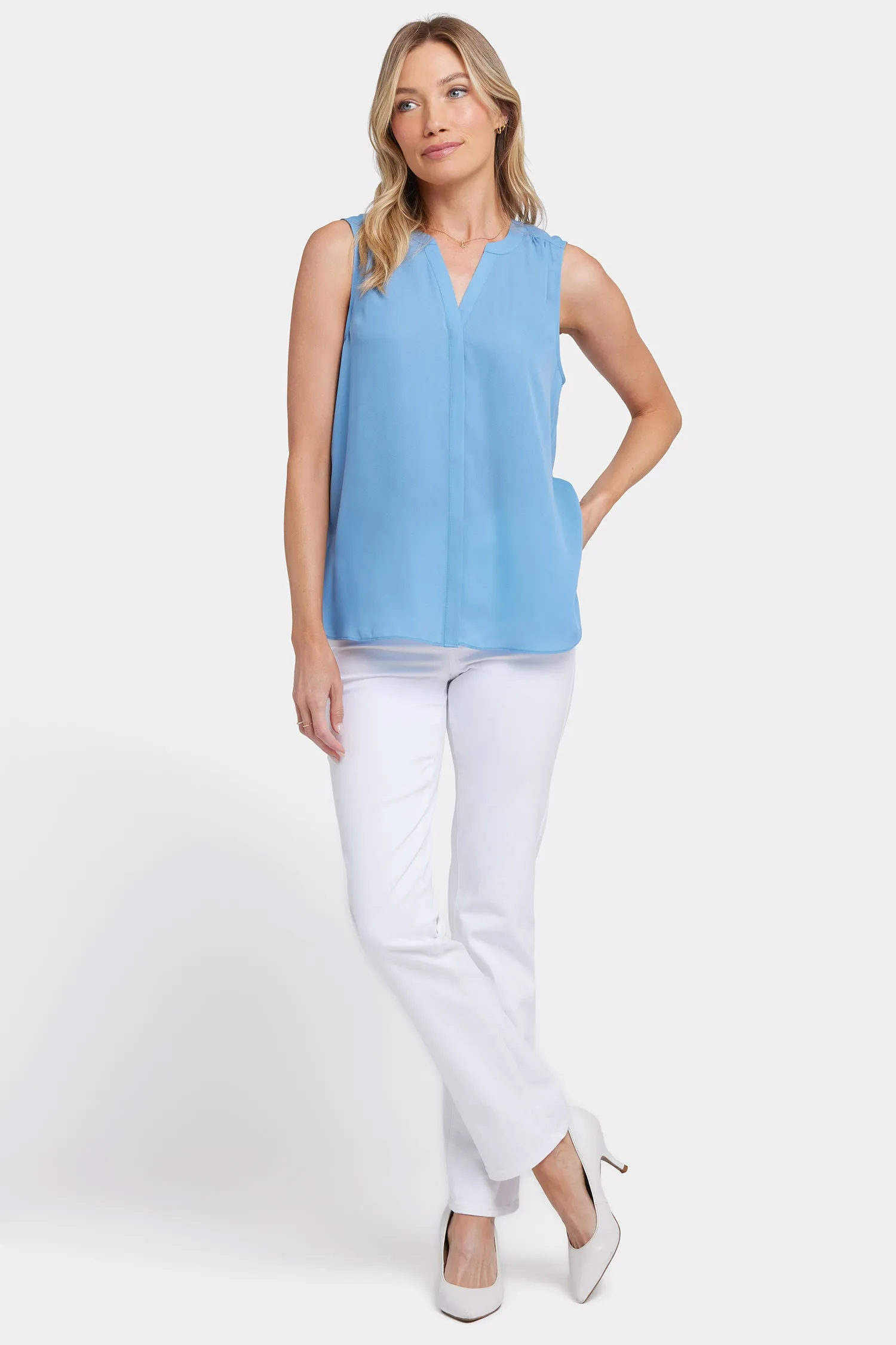 Sleeveless Pintuck Blouse - Pacific Coast