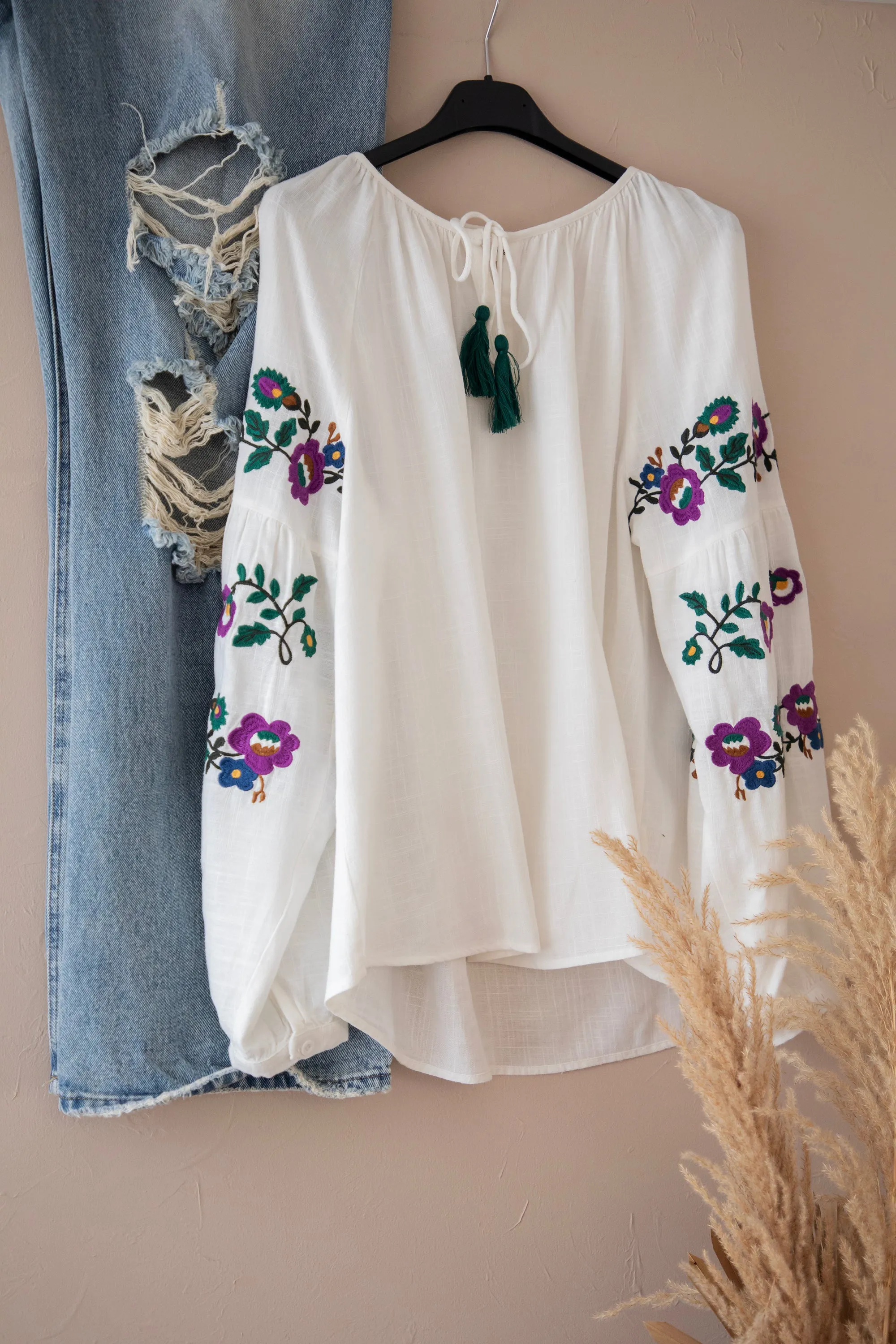 Sleeves Are Blooming White - Blouse
