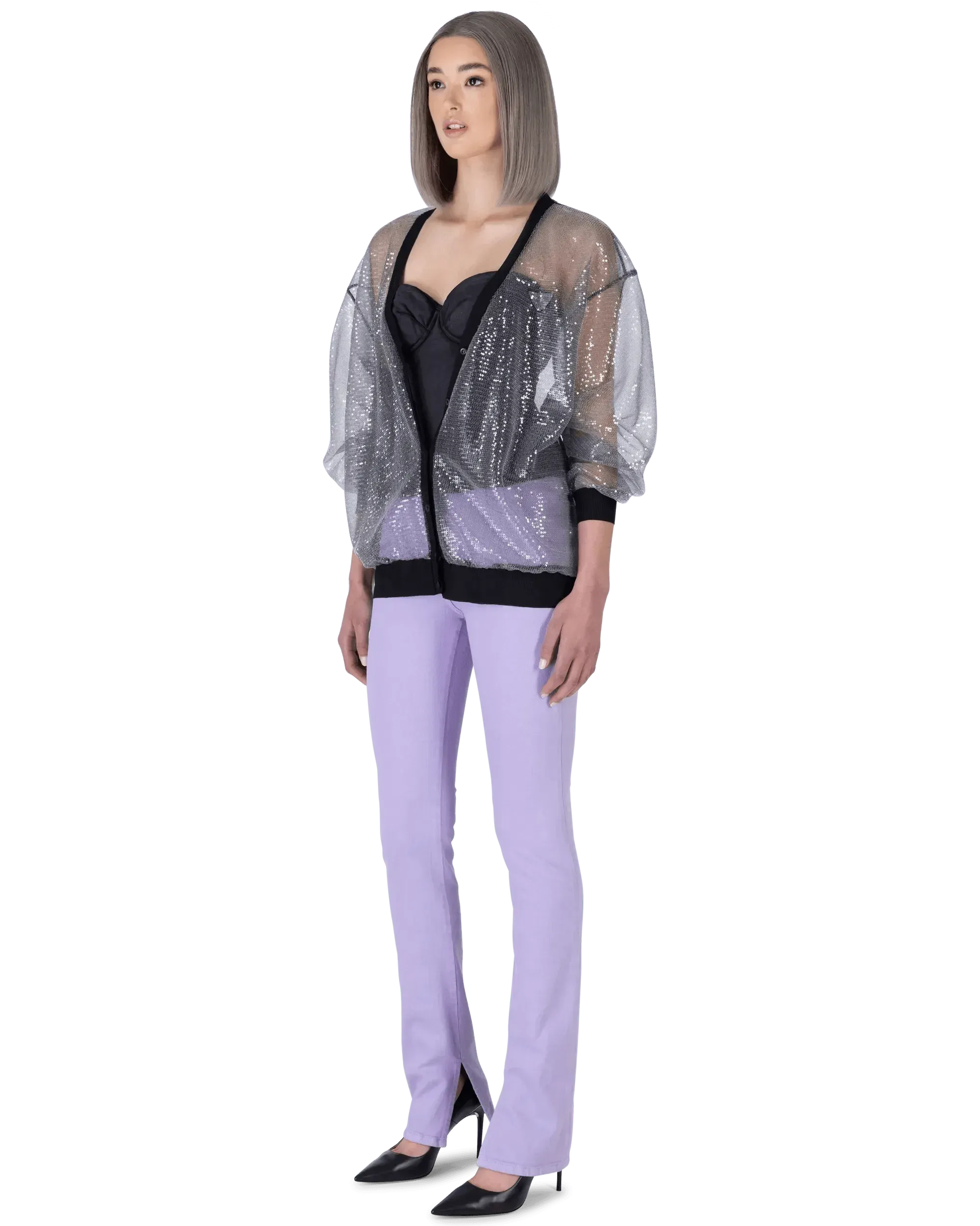Spliced Hem 5 Pocket Jeans
