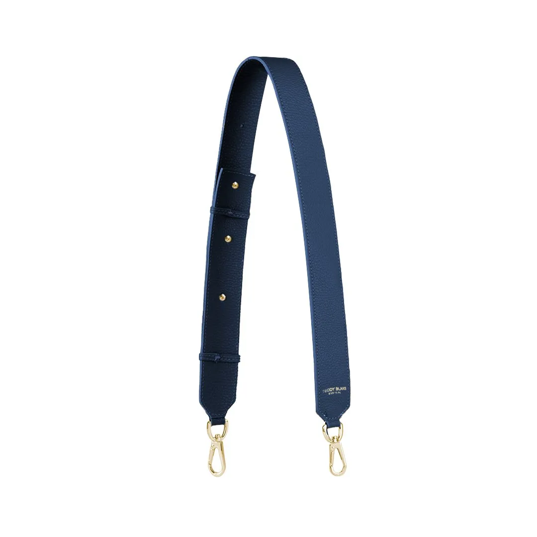 Stampato Leather Wide Strap - Blue Jeans
