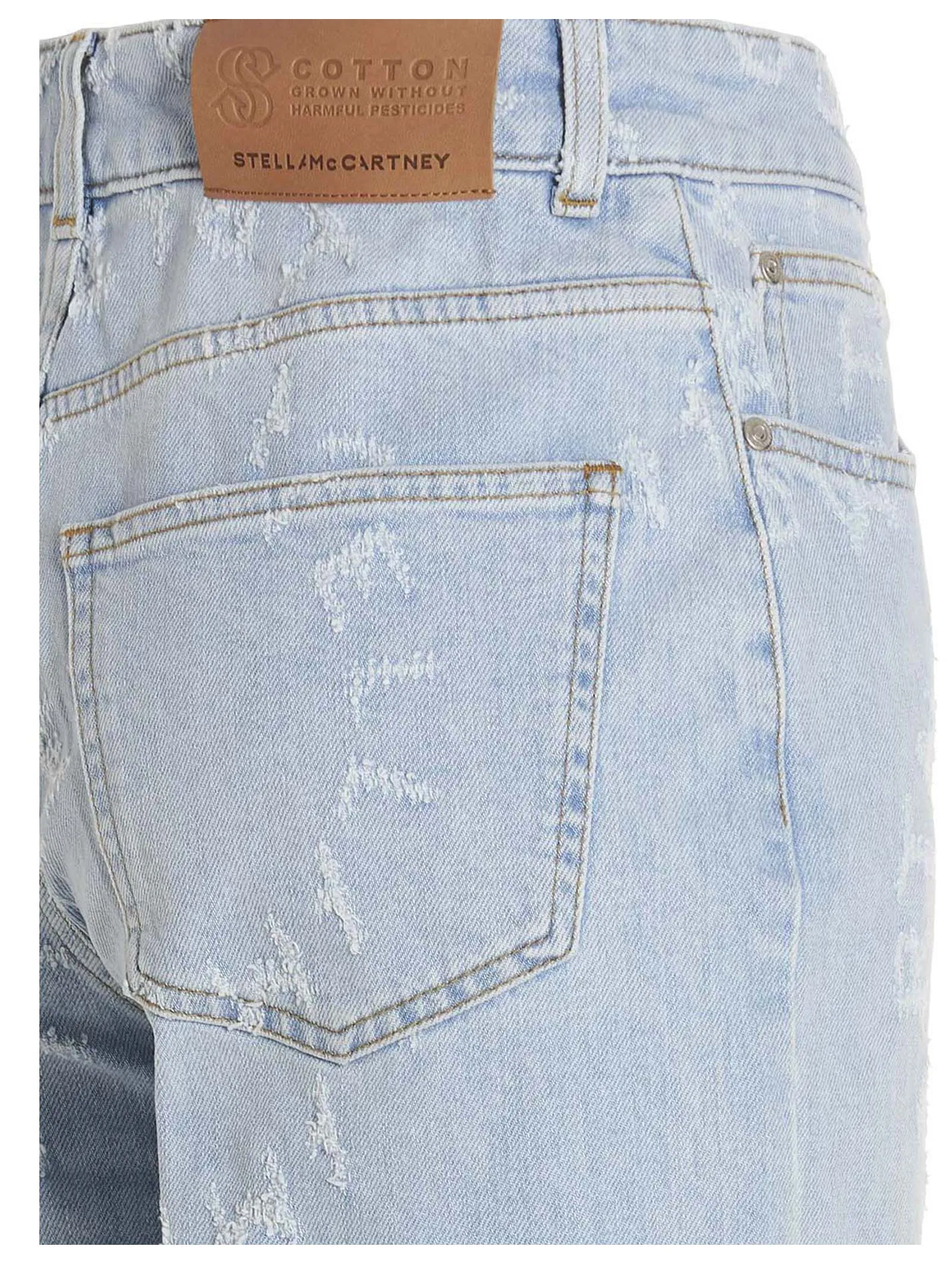 Stella McCartney Distressed High-Rise Jeans