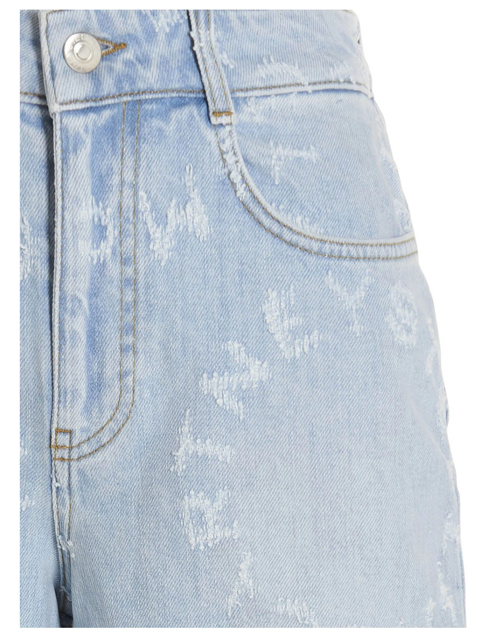 Stella McCartney Distressed High-Rise Jeans