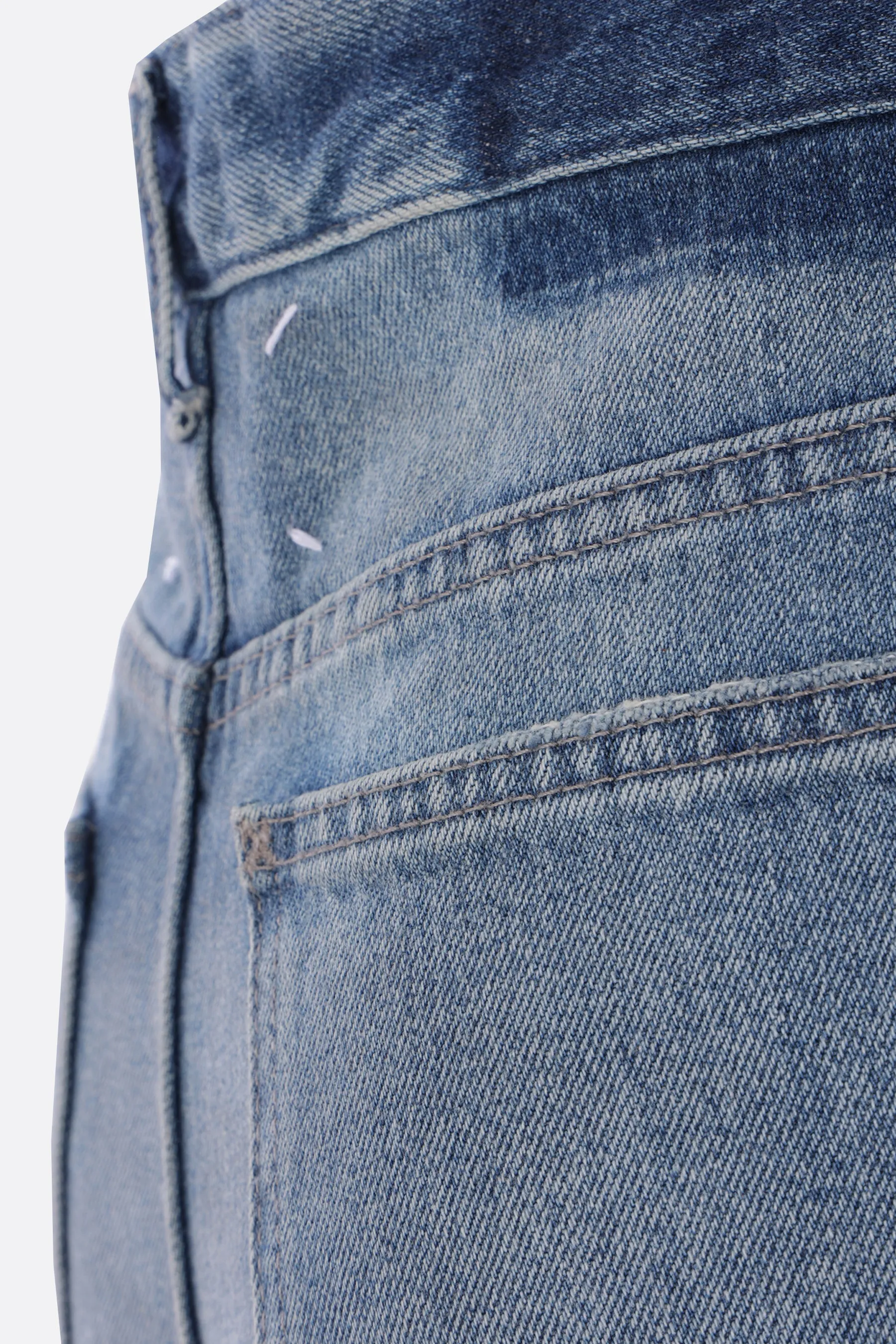 straight-leg denim jeans
