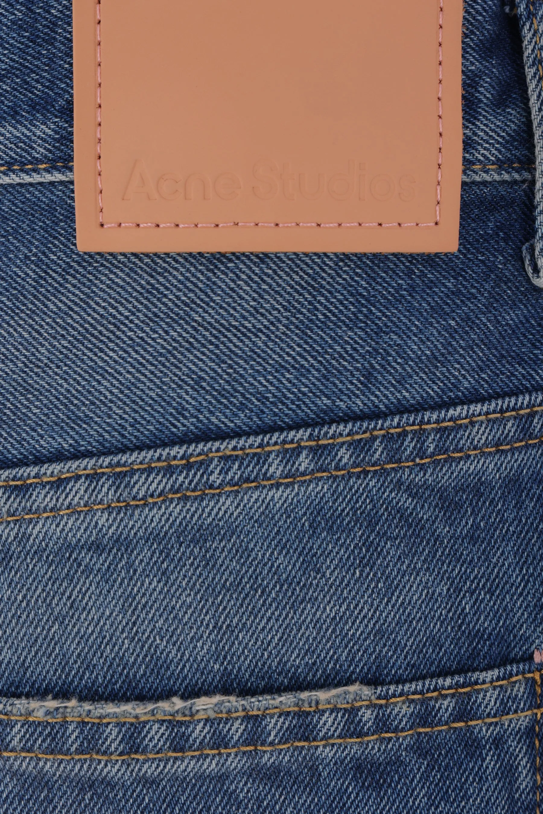straight-leg denim jeans