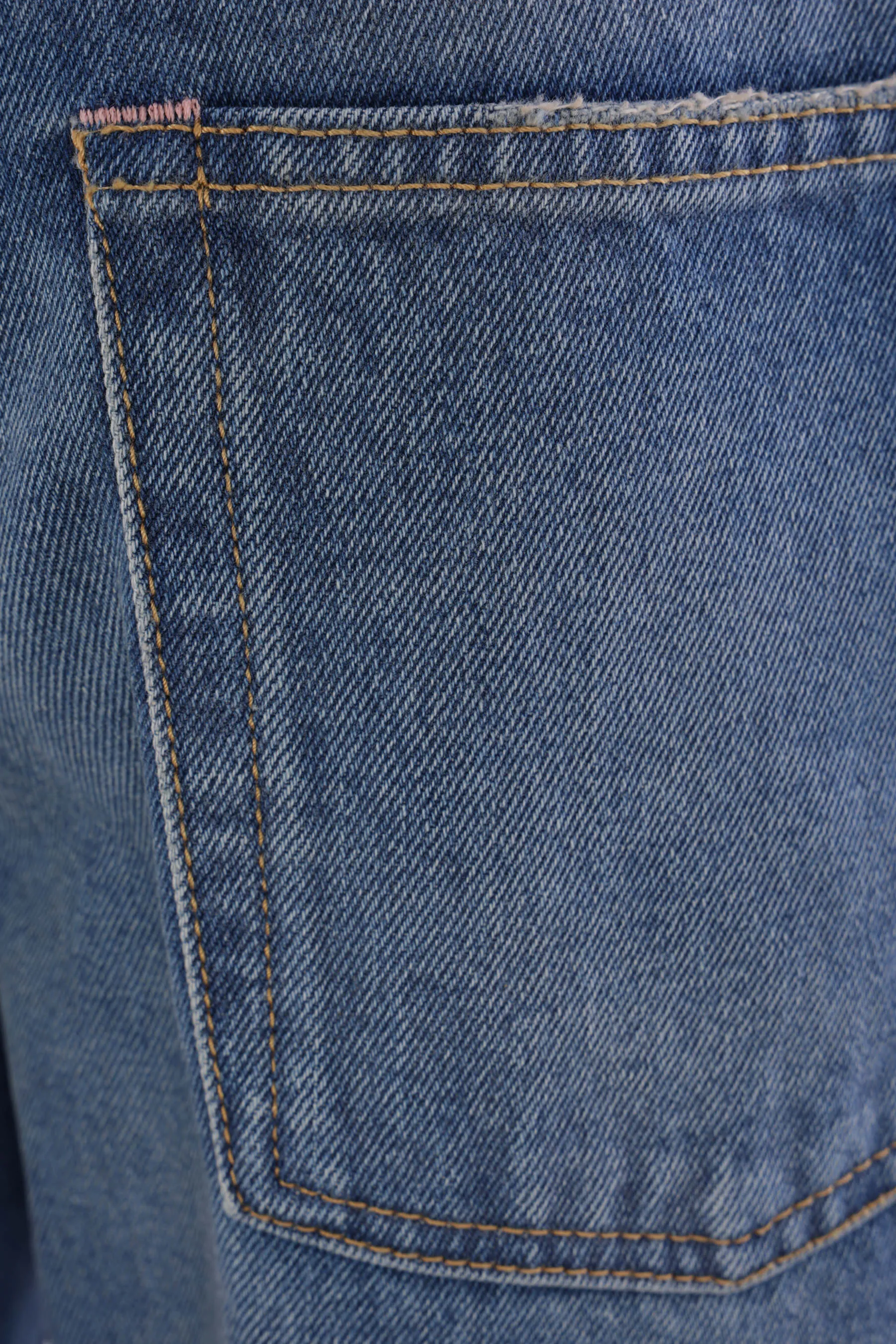 straight-leg denim jeans