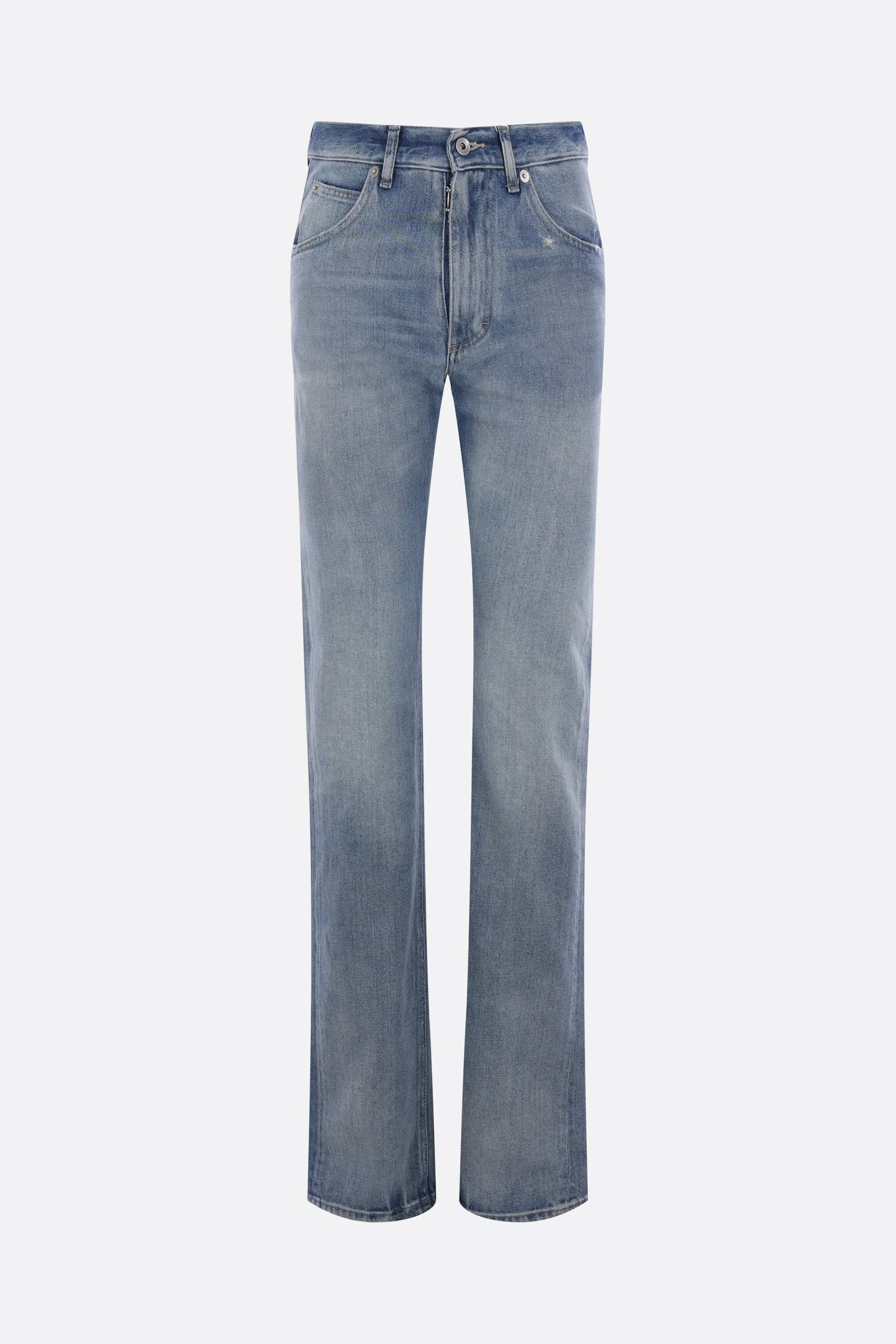 straight-leg denim jeans