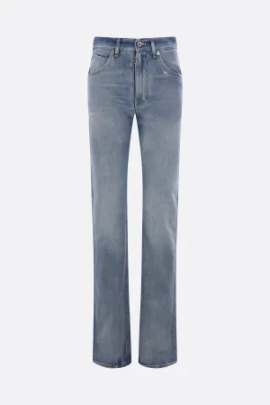 straight-leg denim jeans
