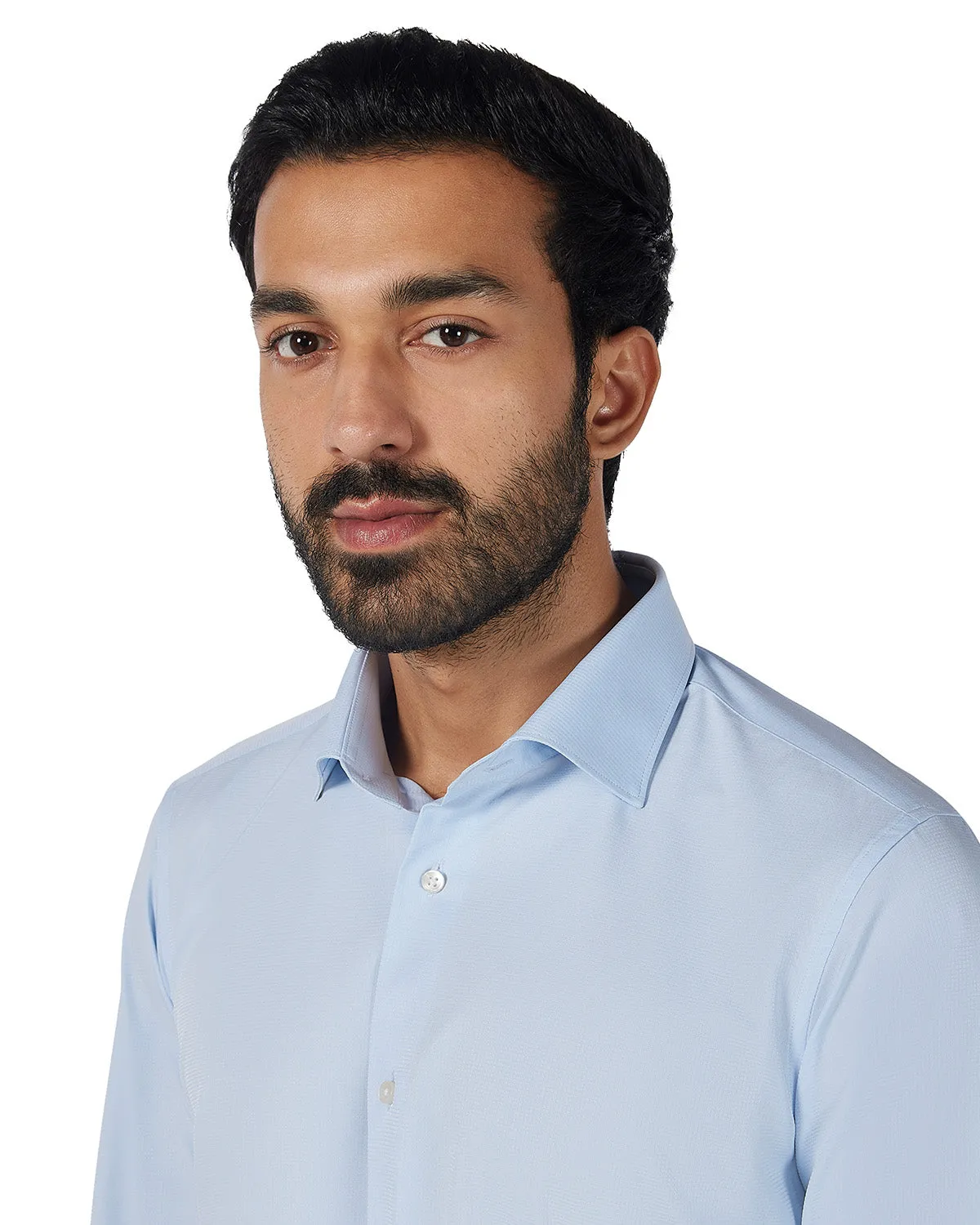 Stretch Dobby Shirt - Light Blue