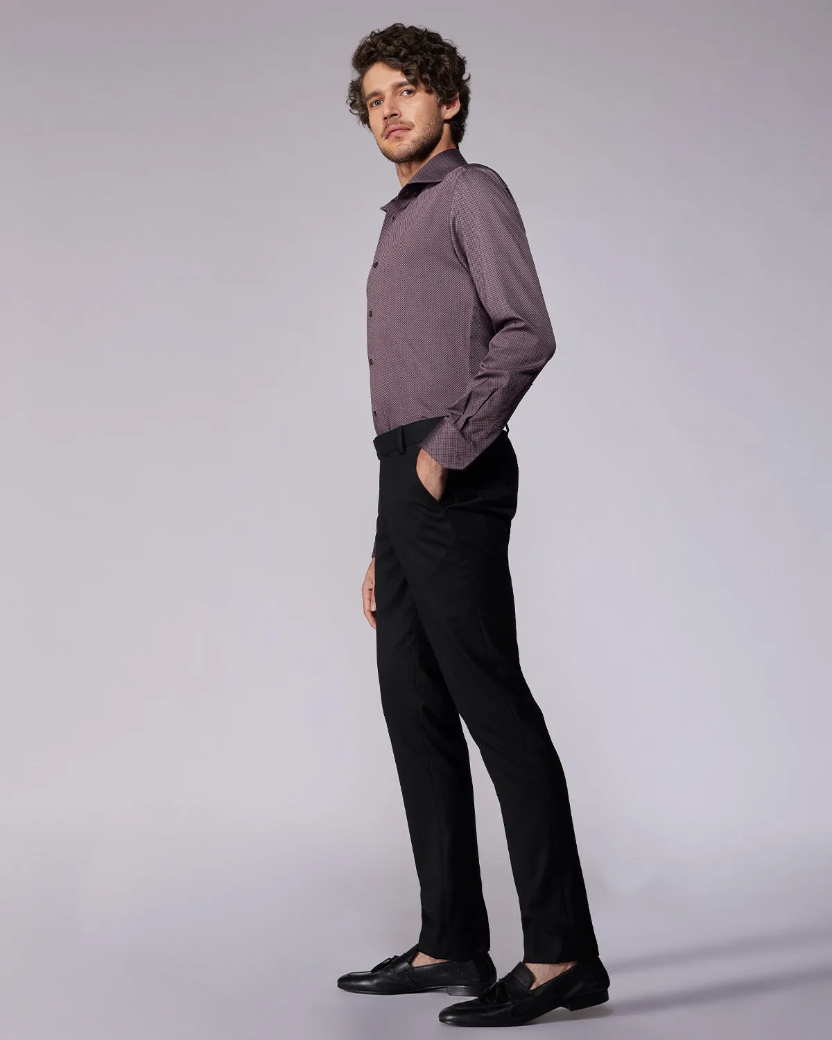 Stretch Dobby Shirt - Mauve