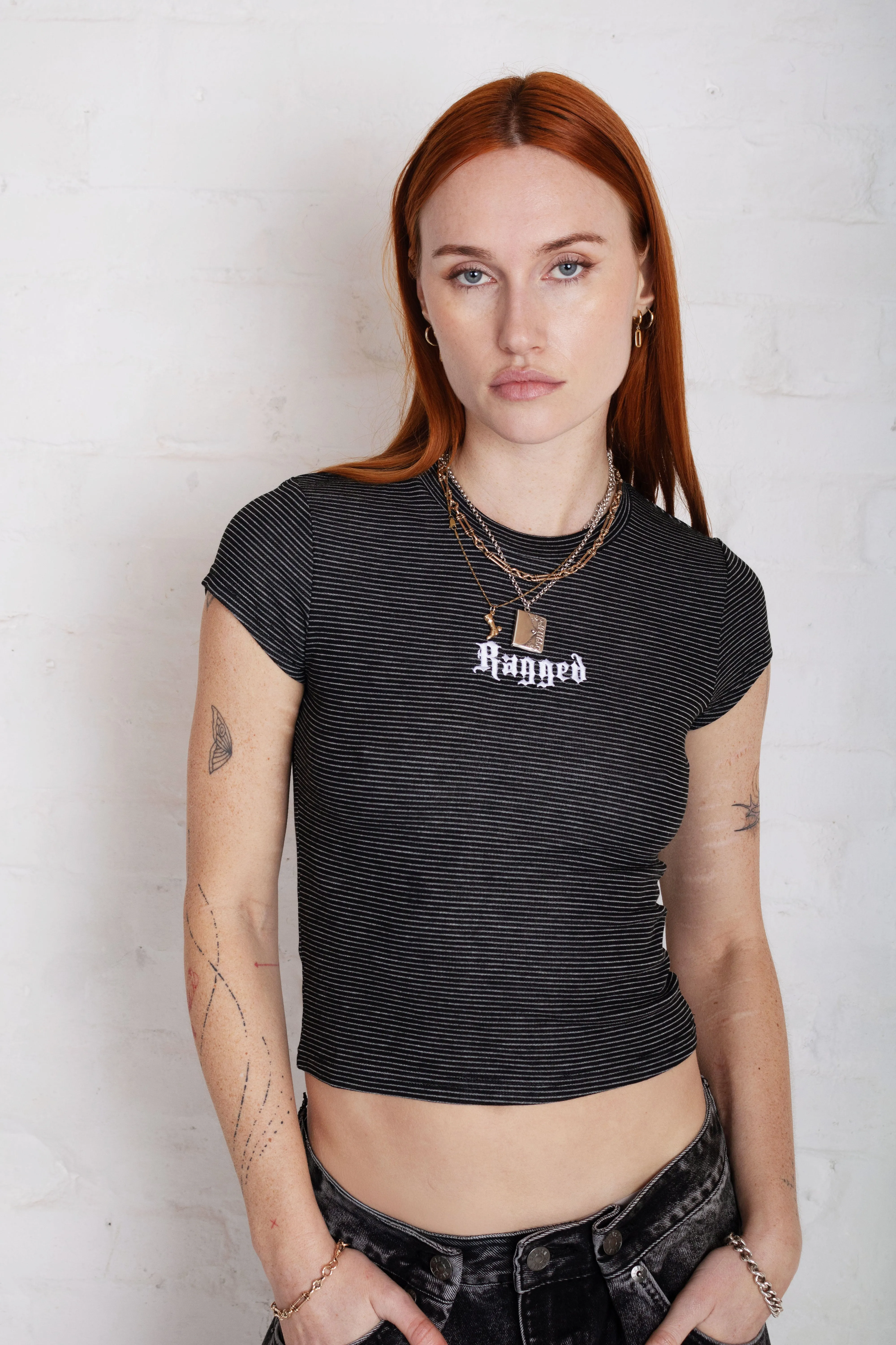 Stripe Logo Baby Tee