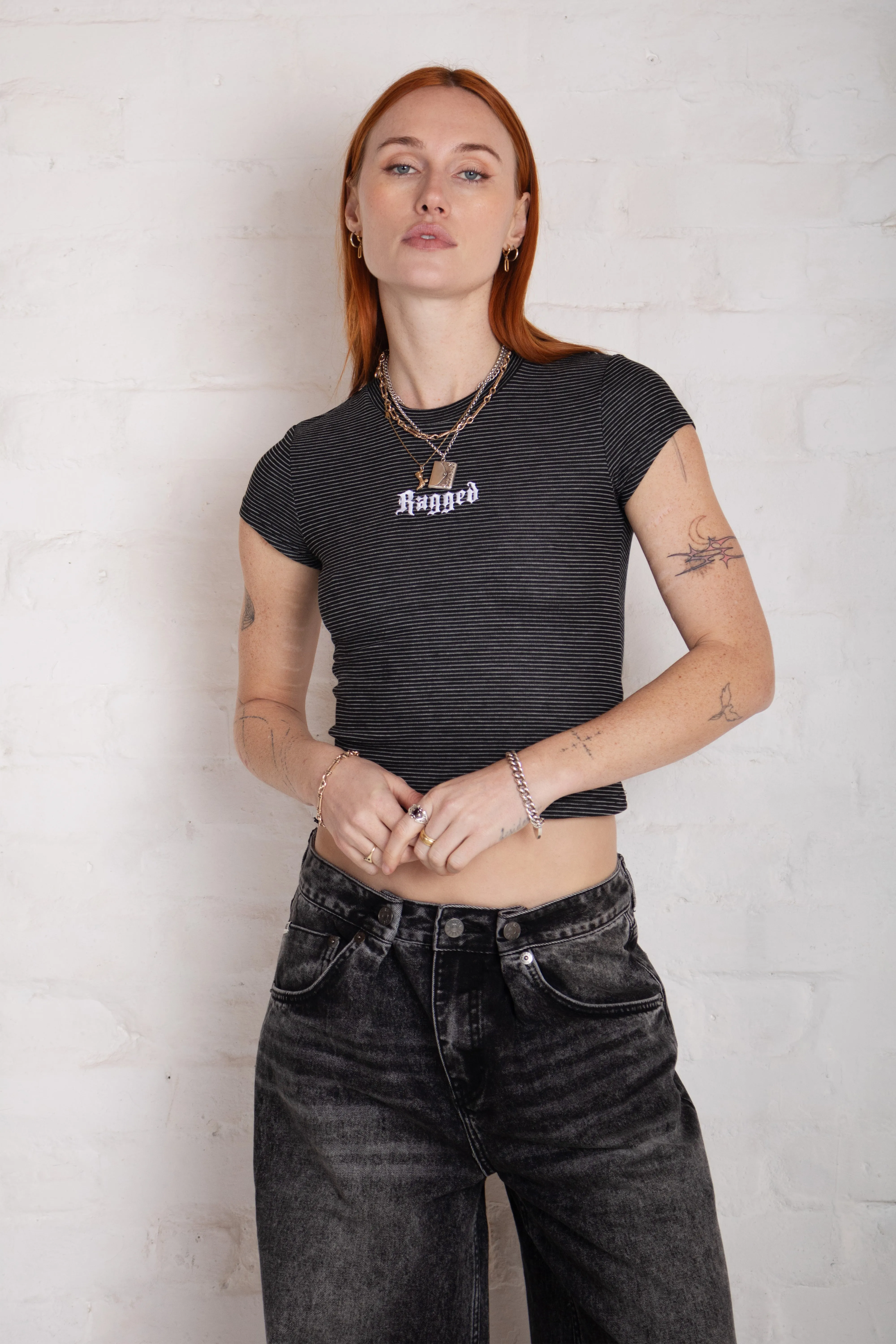 Stripe Logo Baby Tee