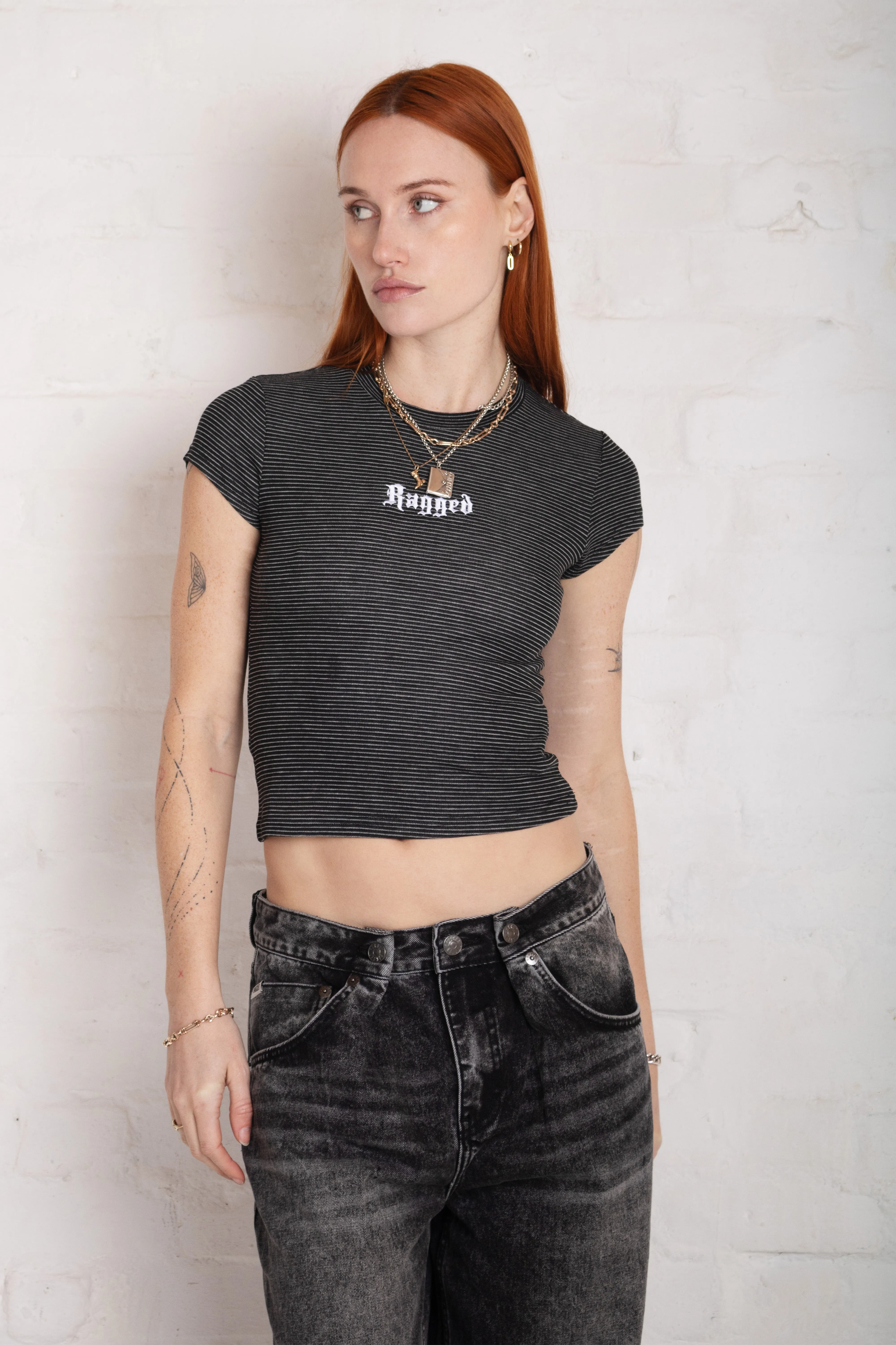 Stripe Logo Baby Tee