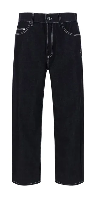 Sunnei Straight Leg Logo Patch Jeans