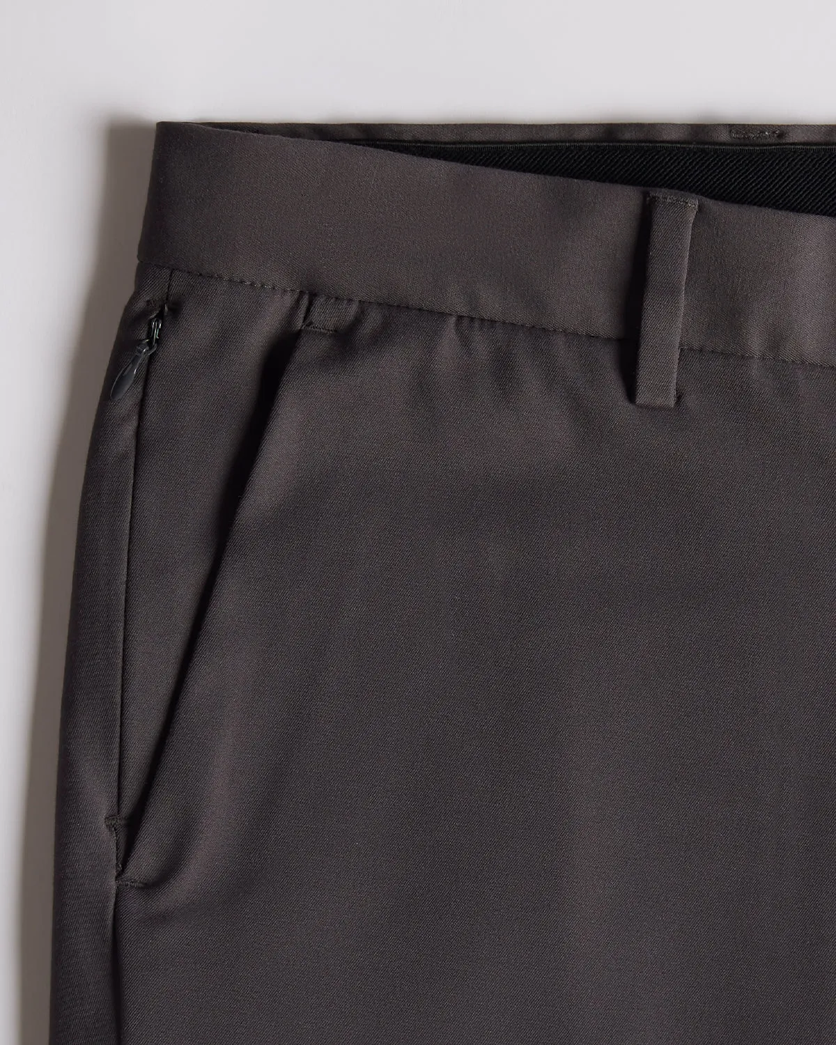 Tailored 4-Way Stretch Twill Smart Pants - Dark Grey