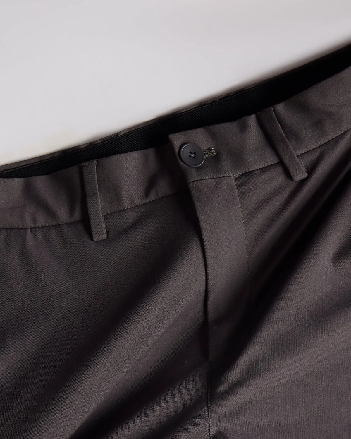 Tailored 4-Way Stretch Twill Smart Pants - Dark Grey
