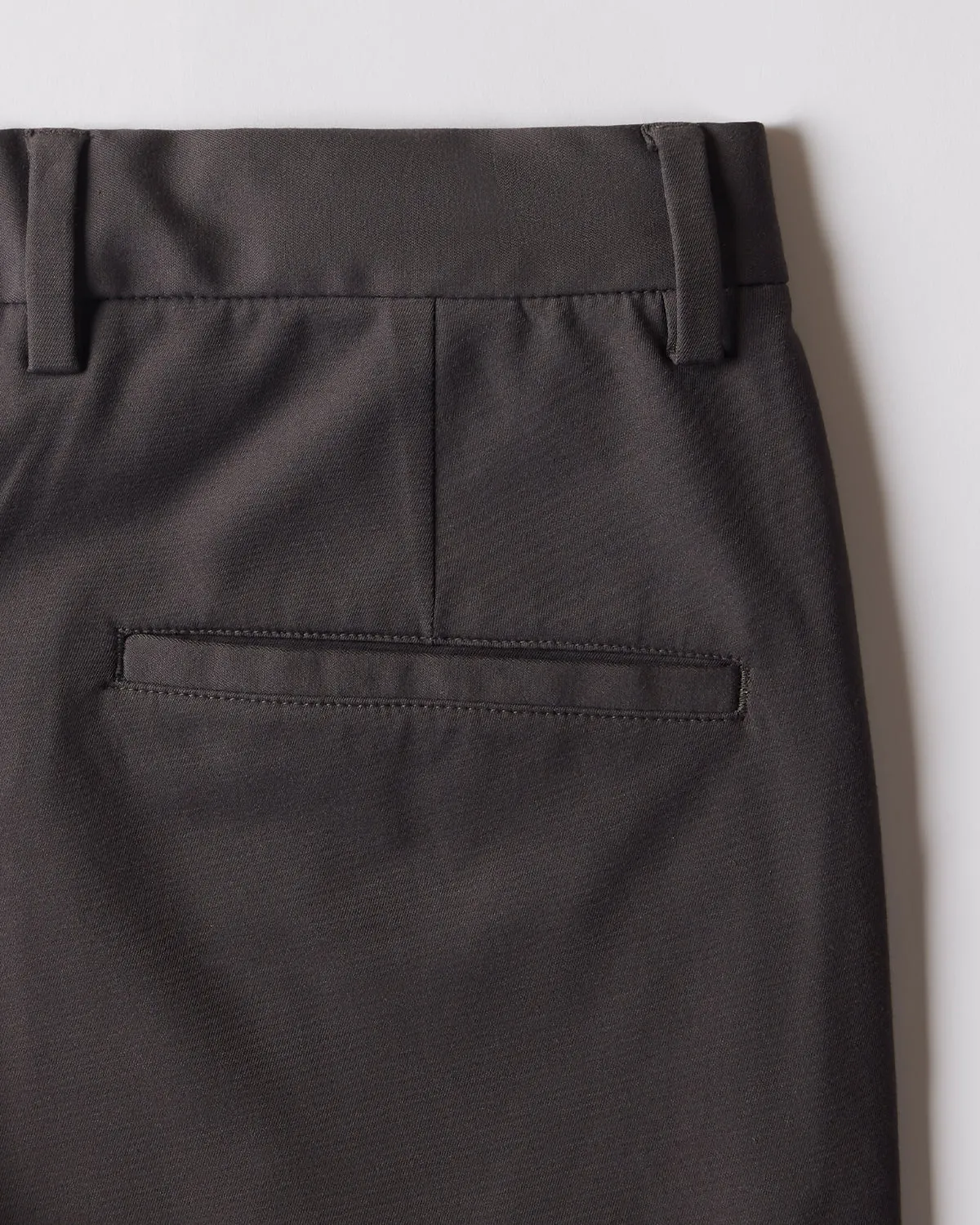 Tailored 4-Way Stretch Twill Smart Pants - Dark Grey